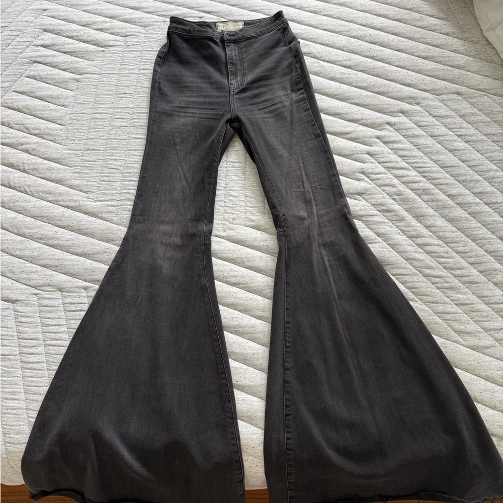 Free People Charcoal Flare Jeans